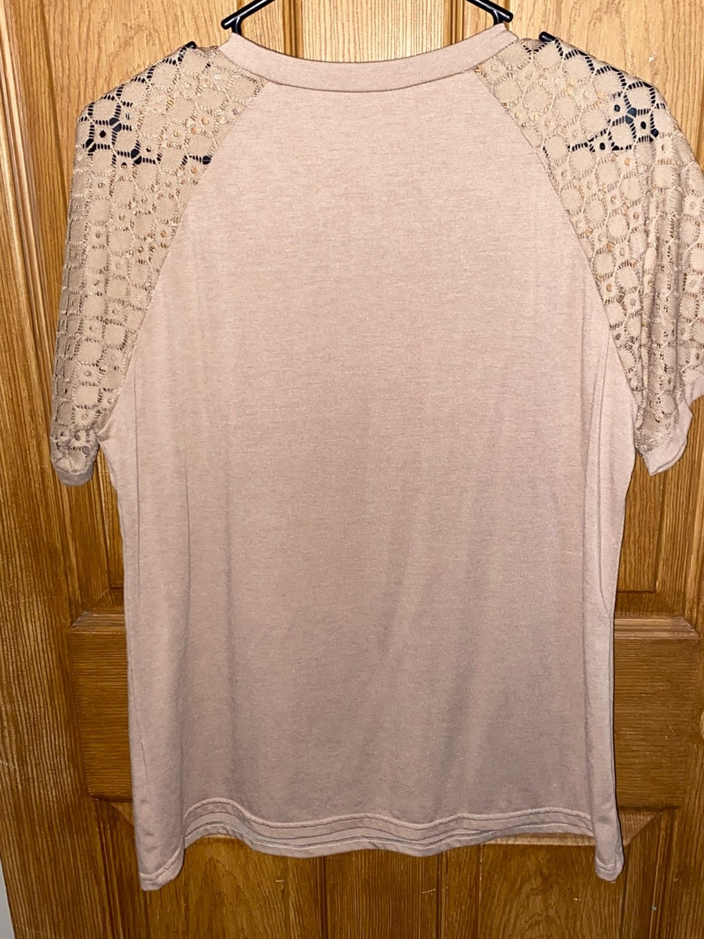 LEVEN SIXTEEN Short Sleeve Business Summer Top Tan SZ L - Picture 3 of 5